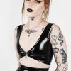 MET1 Women HELLBOUND VINYL CROP TOP 2 MET1 Women HELLBOUND VINYL CROP TOP
