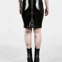 MET1 DOMINION MIDI VINYL SKIRT Women 14 MET1 DOMINION MIDI VINYL SKIRT Women