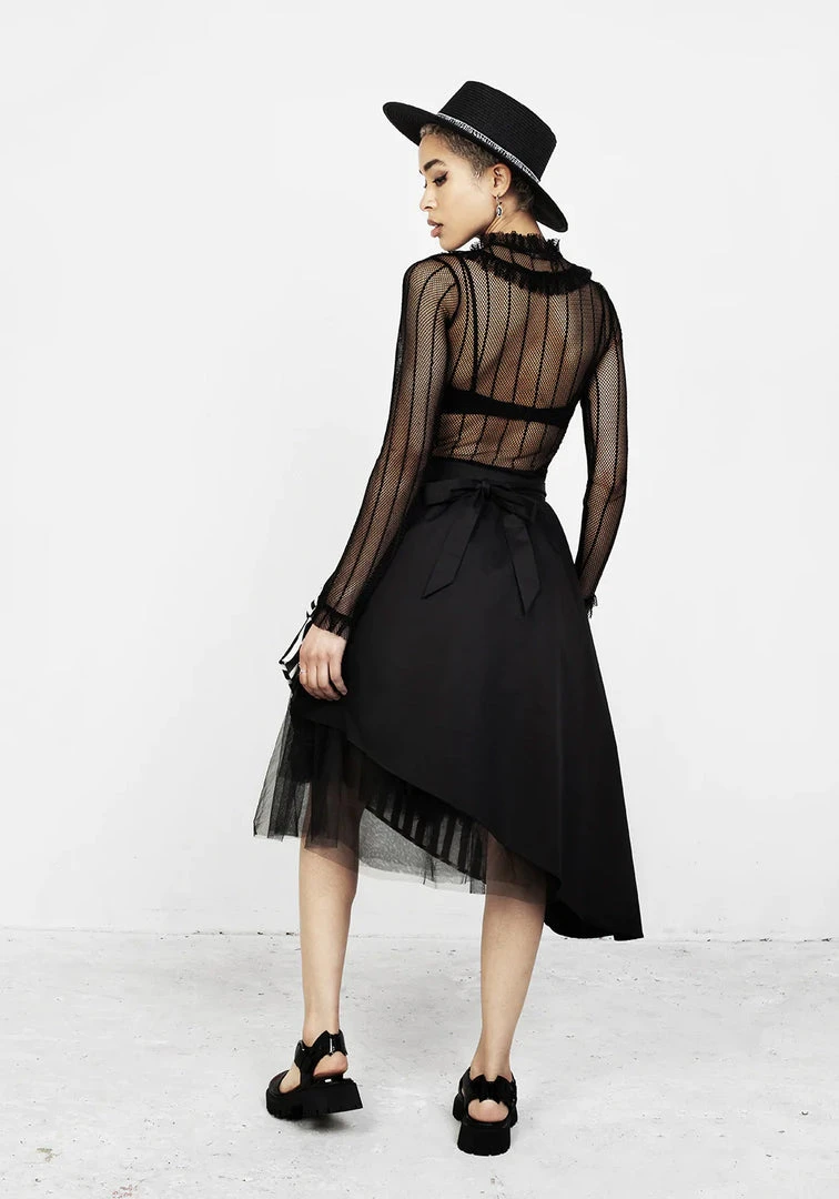 MET1 PARANORMAL ASYMMETRIC MIDI SKIRT 4 MET1 PARANORMAL ASYMMETRIC MIDI SKIRT