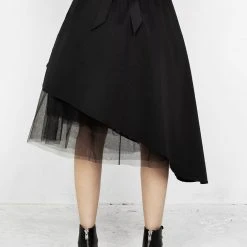 MET1 PARANORMAL ASYMMETRIC MIDI SKIRT 21 MET1 PARANORMAL ASYMMETRIC MIDI SKIRT