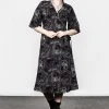 MET1 SPELLWORK MIDI WRAP DRESS Women
