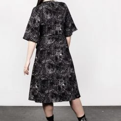 MET1 SPELLWORK MIDI WRAP DRESS Women