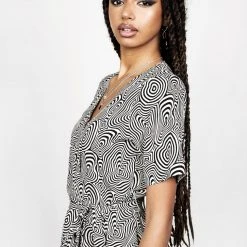 MET1 SUMMERS PRINTED WRAP DRESS