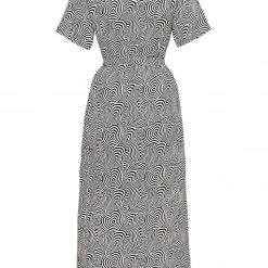 MET1 SUMMERS PRINTED WRAP DRESS