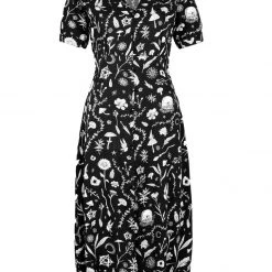 MET1 Women HEDGEWITCH V-NECK MIDI DRESS