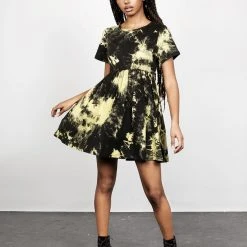 MET1 Coming Soon SCHOLOMANCE TIE DYE SKATER DRESS