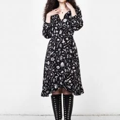 MET1 Women HEDGEWITCH RUFFLE WRAP ABOVE KNEE DRESS