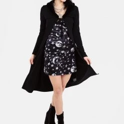 MET1 WOOLFE LONGLINE FAUX FUR CARDIGAN Clothing