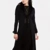 MET1 WOOLFE LONGLINE FAUX FUR CARDIGAN Clothing