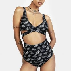 MIF1 Women Mortmoth Cut-Out Swimsuit
