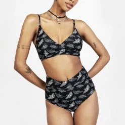 MIF1 Women Mortmoth Twist High-Waisted Bikini Bottom 11 MIF1 Women Mortmoth Twist High-Waisted Bikini Bottom