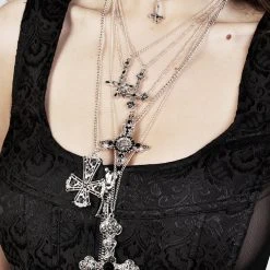 TOU1 Women Confession Multi-Chain Necklace