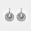 TOU1 Women Runes Disk Earrings