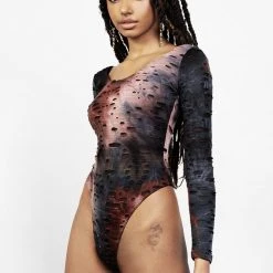 MET1 Clothing DISTRESSED JERSEY BODYSUIT