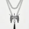 TOU1 Accessories BAPHOMET BLACK AGATE CHAIN CHOKER