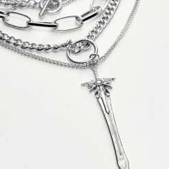 TOU1 SWORD MULTICHAIN NECKLACE Accessories