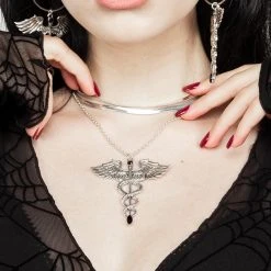 TOU1 CADUCEUS MULTI-CHAIN NECKLACE