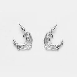 TOU1 SERPENT CRESCENT MOON EARRINGS