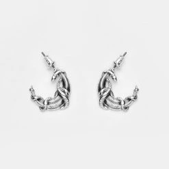 TOU1 SERPENT CRESCENT MOON EARRINGS