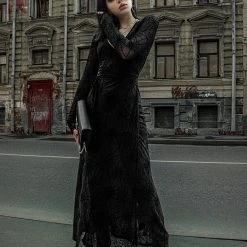 MET1 VENOM MESH WRAP DRESS Women