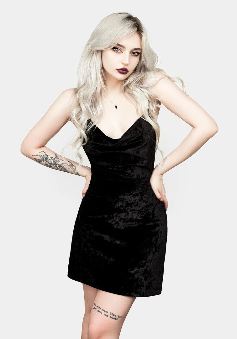 Cheap Disturbia Store -Cheap Disturbia Store SS22AB295 BITTEN COWL NECK MINI VELOUR DRESS 005 1080x1080 1